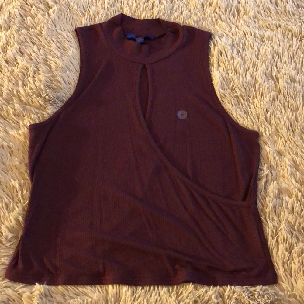 Burgundy crop top